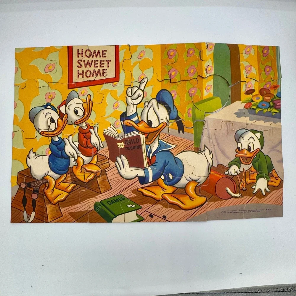 Vintage 1952 Jaymar Walt Disney Donald Duck Kiddies Jig Saw Puzzle 2899 MCMLII‎